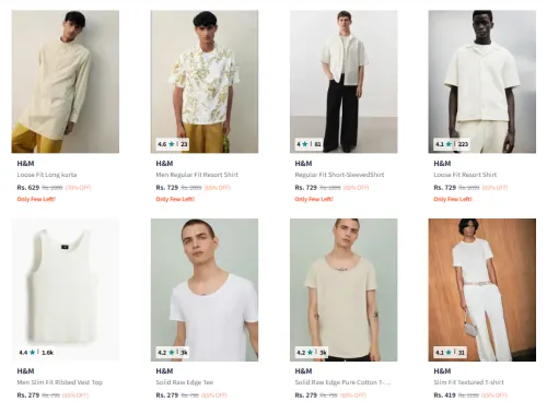 Image of H&M Clothes Minimum 70% Discount 