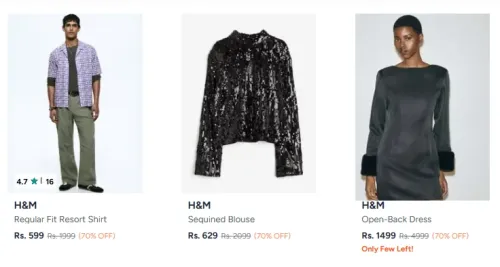 Image of H&M Clothing up to 70% Discount