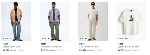 Image of H&M Men's Clothing up to 70% discount