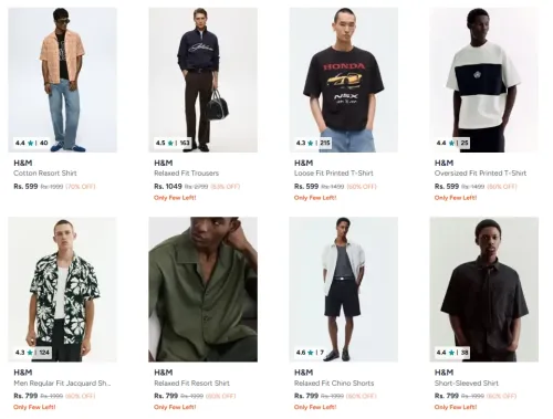 Image of H&M Men's Clothing up to 70% Discount
