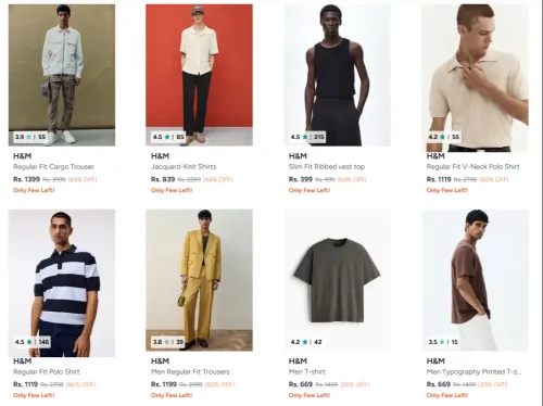Image of H&M Men's Cloths up to 65% Discount