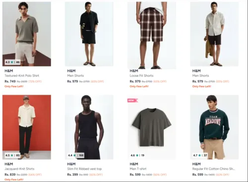 Image of H&M Men's Cloths up to 70% Discount
