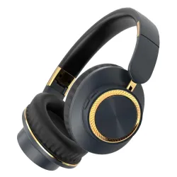 H8 Over Ear Headphones with ENC Noise Cancellation, Upto 50 Hrs Playtime, Fast Charging, in-Built ENC Mic, 40mm Titanium Bass Drivers, Super Soft Cushion, AUX in, Foldable Design (Navy Blue)