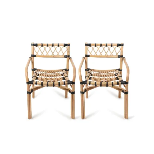 Image of Habere India Cane Arm Chair Beige
