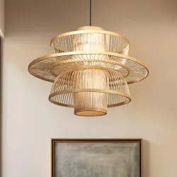 Habere India-All the Cultures Fabricating India Bamboo Ceiling Lamps for Living