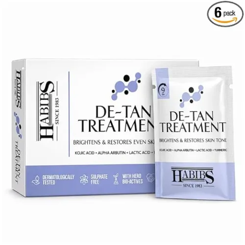 Image of Habibs De-Tan Treatment Kit Skin Brightening & Tan Removal 12g X 6
