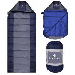 Hacer Aravalli 3in1 Camping Sleeping Bag Open Like Comforter & Mattress +6 to +20 Degree Winter Hiking Trekking Baby, Ad