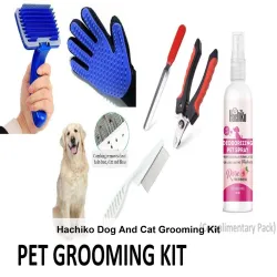 Hachiko Premium 5-Piece Pet Grooming Kit Combo