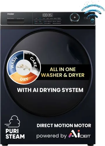 Image of Haier 11 kg Washer Dryer / 7Kg Dryer Powered by AI-DBT, Direct Drive Technology, Wi-Fi Enabled , Puristeam and i-Refresh