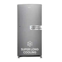 Haier 185L 2 Star Direct Cool Single Door Refrigerator | Toughened Glass Shelves | Large Veg Box | Fast Ice Making | Lon