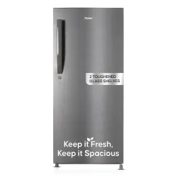 Haier 190L 4 Star Direct Cool Single Door Refrigerator | 3 Toughened Glass Shelves | Fast Ice Making in Just 60 minutes 