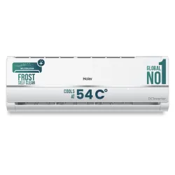 Haier 1 Ton 3 Star Twin Inverter Split AC (Copper, 7 in 1 Convertible, Frost Self Clean, HD Filter, Cools at 54°C, Long 