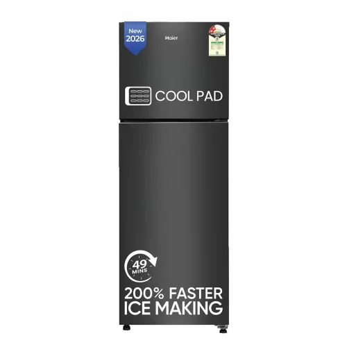 Image of Haier 240L 2 Star Frost Free Top Mount Double Door Refrigerator|Cool Pad|200% Faster Ice Making in 49 Minutes (2026, HEF