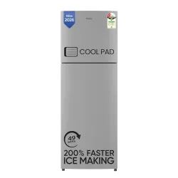 Haier 240L Frost Free Double Door 2 Star Refrigerator with Freezer at Top, Twin Inverter Technology, 200% Faster Ice Mak