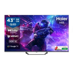 Haier H6E Series 108cm (43) 4K QLED Ultra HD Smart LED Google TV 43H6E