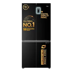 Haier 520 L 3 Star Lumiere Frost Free Triple Inverter French Door Side by Side Refrigerator (HRB-600EK, Ebony Black, Magic Convertible Zone, Deo Fresh Technology, 2026 Model)
