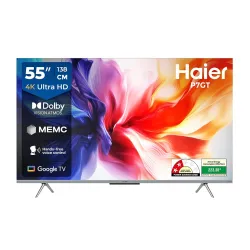 Haier Smart 55 Inch 4K Ultra HD Google TV Grey