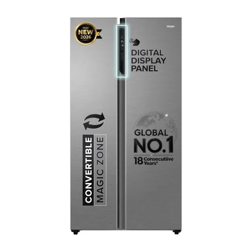Image of Haier 596 L Inverter 2-Door Side by Side Refrigerator