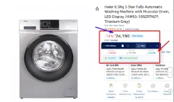 Haier 6.5Kg 5 Star Fully Automatic Washing Machine with Muscular Drum, LED Display (HW65-10829TNZP, Titanium Grey)