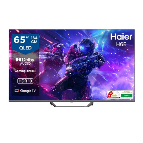 Image of Haier H6E Series 165cm (65) 4K QLED Ultra HD Smart LED Google TV 65H6E