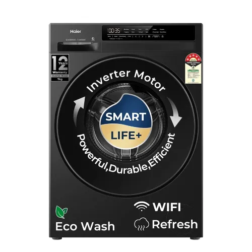 Image of Haier 7 Kg AI One Touch AI Smart Wash (AI-DBT), PuriSteam Automatic Front Load Washing Machine