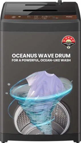 Image of Haier 7 kg Powerful Oceanus Wave Drum, Smart Fuzzy Control, Balance Clean Pulsator, Custom Wash Cycles with 15 Mins Quic