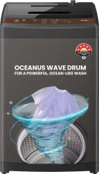 Haier 7 kg Powerful Oceanus Wave Drum, Smart Fuzzy Control, Balance Clean Pulsator, Custom Wash Cycles with 15 Mins Quic
