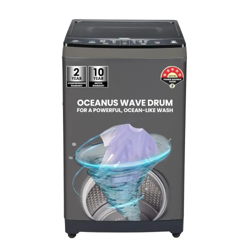 Image of Haier 8 kg 5 Star Top Load Washing Machine (HWM80-826DNZP) – Titanium Grey