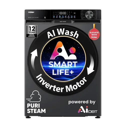 Image of Haier Smart Choice 10Kg,5 Star,AI Smart LIFE+,Vibrant Touch Panel