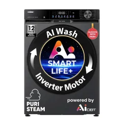 Haier Smart Choice 10Kg,5 Star,AI Smart LIFE+,Vibrant Touch Panel