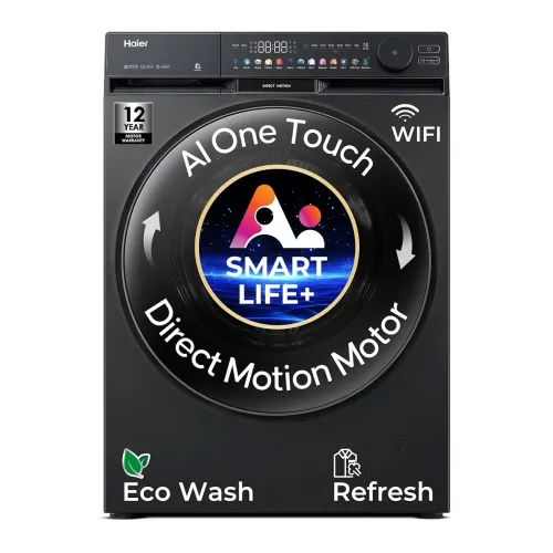 Image of Haier Smart Choice 12 Kg AI Color Panel, One-Touch Smart Wash