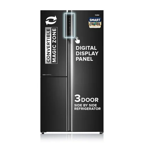 Image of Haier SmartChoice 598L 3 Star 3-Door Frost Free Refrigerator, HRT-683GK