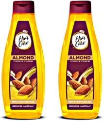 HAIR & CARE Almond Vitamin E & B5 Non Sticky Hair Oil 500ml 2pc Hair Oil (1000 ml)
