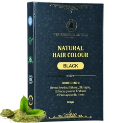 Hair Colour Black for Women & Men | Herbal Organic Colour Powder | Ammonia & PPD Free | Henna Based Plant Color with Amla Neem Bhringraj Brahmi, Grey Coverage Hair Colour (100gm, Pack of 1)
