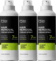 Hair Removal Cream Spray Mens (600 ml, Set of 3)