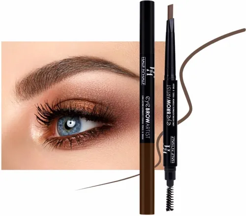Image of Half N Half Automatic Eyebrow Pencil & Brush (Natural Brown) 