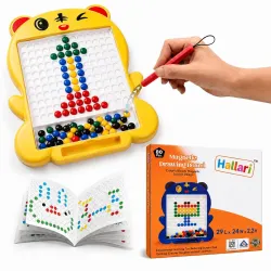Hallari Kids Magnetic Drawing Board – 80 Bead Magnetic Pen Board | Educational Activity Toy for Toddlers & Preschool Kids (3+ Years)