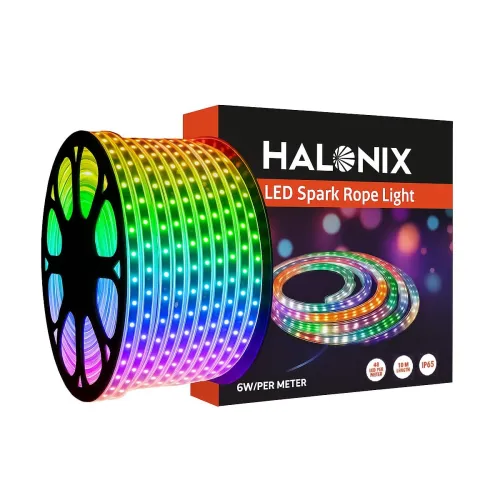 Image of Halonix 10M Multicolor Rope Light: 8 Modes & IP65 Waterproof