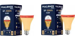 HALONIX 10 W Basic Round B22 D Decorative Bulb (White, Yellow, Pack of 2)