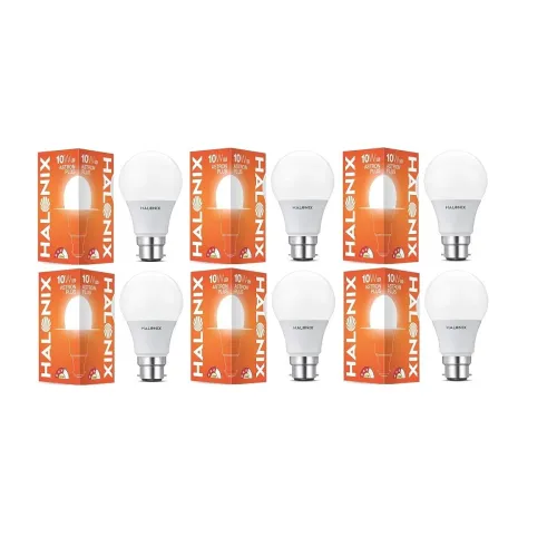 Image of Halonix 10W B22 LED White Bulb- Pack of 6