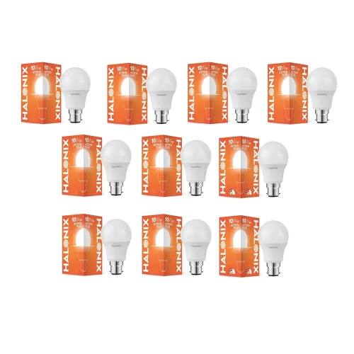 Image of Halonix 10W B22 LED Cool Day Light Bulb, Pack of 10