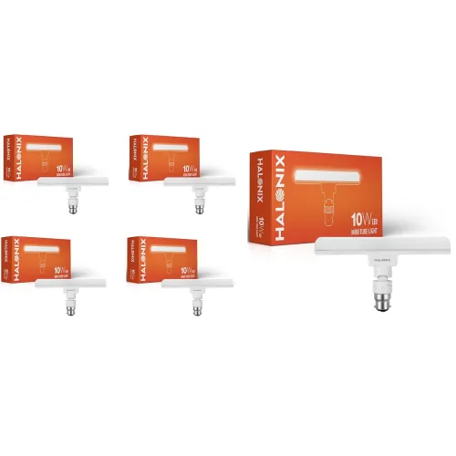 Image of Halonix 10W B22d LED T-bulb, Pack of 5