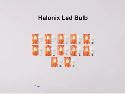 Image of HALONIX 10 W Basic Round B22 LED Bulb (White, Pack of 12)