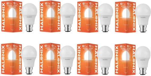 Image of HALONIX 10 W Basic Round B22 LED Bulb Pack 10