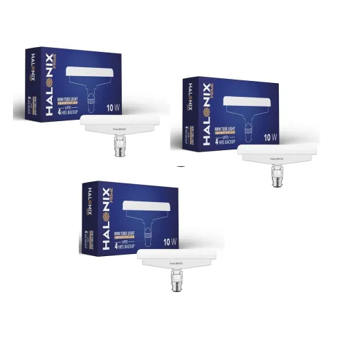 Image of Halonix 10W Rechargeable T-Shape B22D LED Emergency Bulb