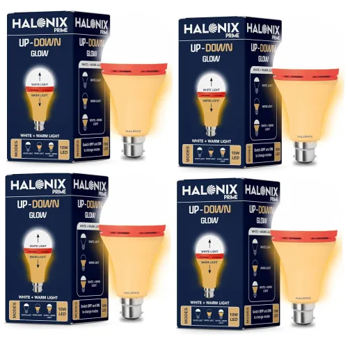Image of Halonix 10W Up Down LED Bulb (Pack of 4)