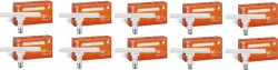 HALONIX 10W T-Bulb B22 LED Bulb White 10pcs