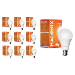 Halonix 14W LED Light Bulb | White (6500K) |Energy Efficient| 4kv Surge Protection | High Lumens Per Watt | Pack of 10