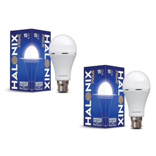 Image of Halonix 15W Emergency LED Bulb – Rechargeable, Pack of 