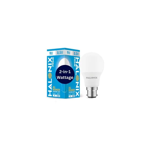 Image of Halonix 2 in 1 All Rounder 9W,0.5W B22D Led Bulb 